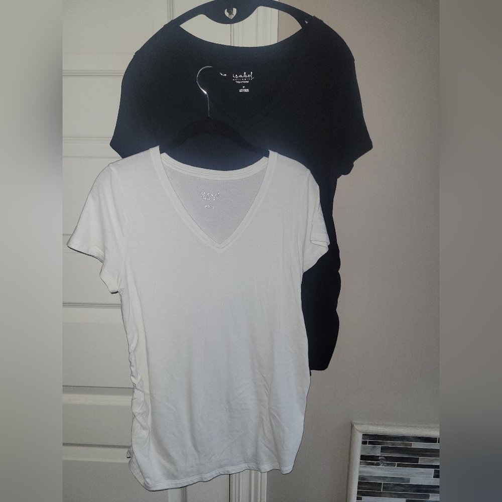 Set Of 2 - Isabel Maternity by Ingrid & Isabel Black & White T-Shirts